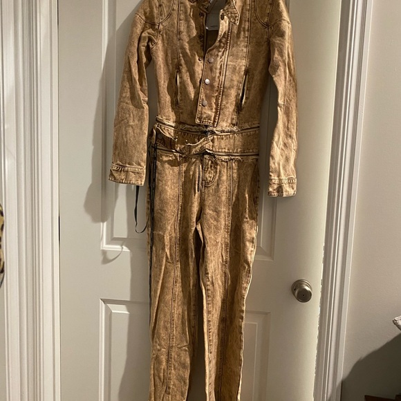Jaded London Denim Jumpsuit 90s Y2K Jacket Pantsuit Sz S - Picture 7 of 9
